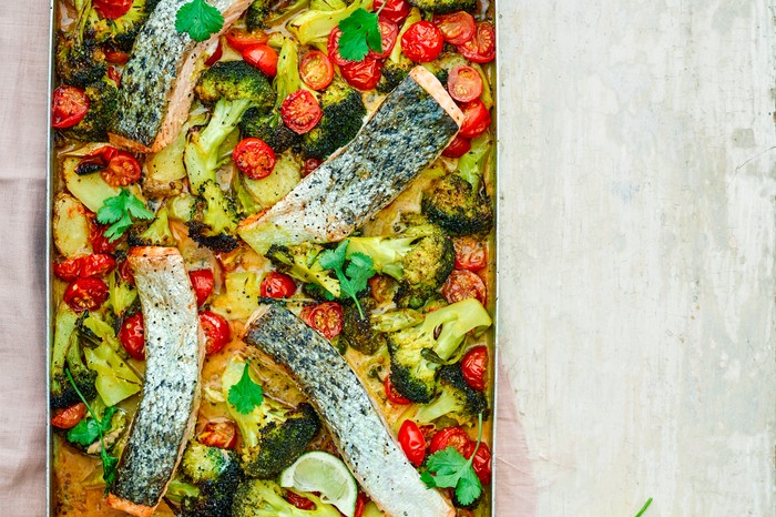 Salmon Tray Bake Recipe Salmon Tray Bake Recipe