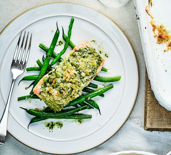 Salmon Recipe With Pesto Sauce Crust Salmon Recipe With Pesto Sauce Crust
