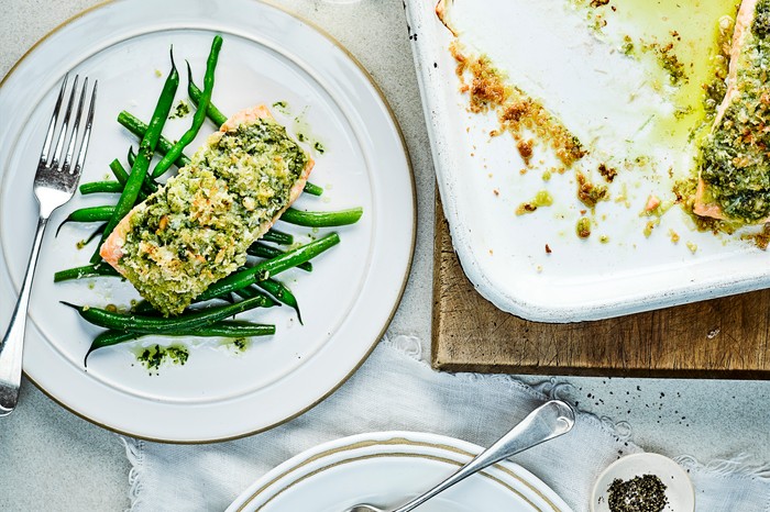 Salmon Recipe With Pesto Sauce Crust Salmon Recipe With Pesto Sauce Crust