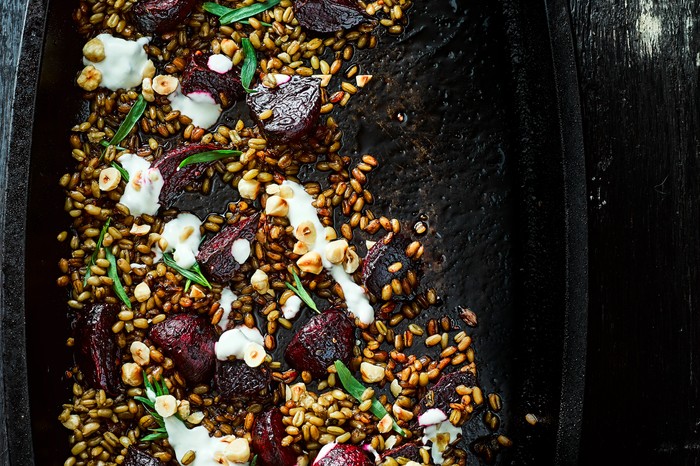 Roast Beetroot Recipe with Sherry Vinegar and Freekeh Roasted Beetroot Recipe with Sherry Vinegar and Freekeh
