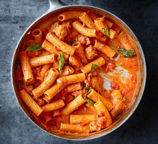 One Pot Sausage Pasta Recipe Creamy Sausage Bake