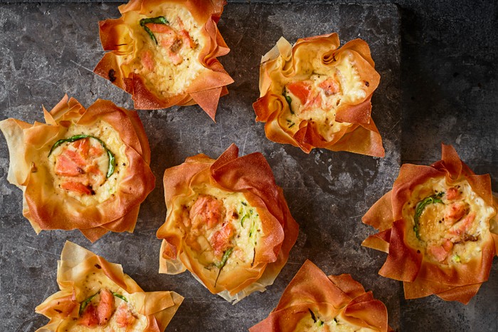 Best Healthy Picnic Food Mini Quiches with Smoked Salmon and Courgette