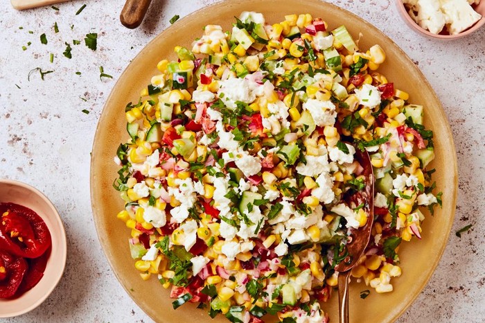 40 vegetarian salad recipes Crunchy Tex Mex-style sweetcorn salad