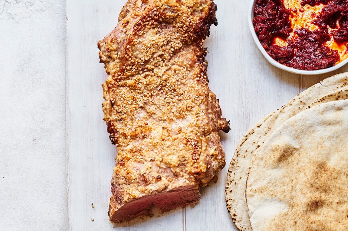 Yogurt Marinated Lamb with Sesame Yogurt Marinated Lamb with Sesame