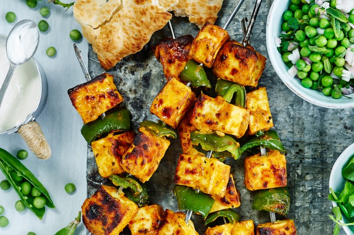 Paneer Tikka Recipe with Pea and Mint Relish Paneer Tikka Recipe with Pea and Mint Relish