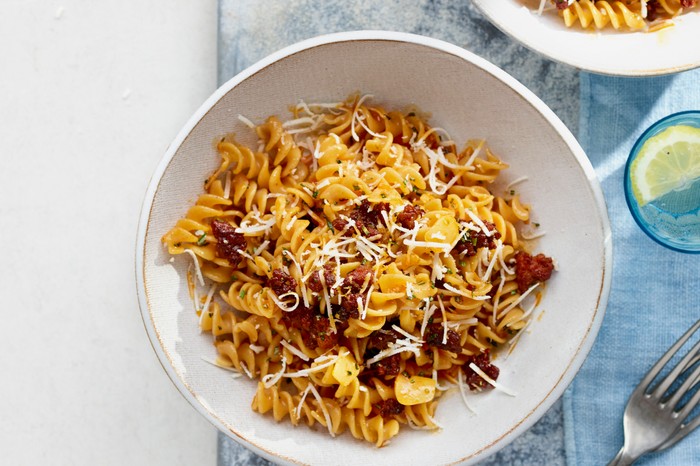 Chorizo and rosemary fusilli Chorizo and rosemary fusilli