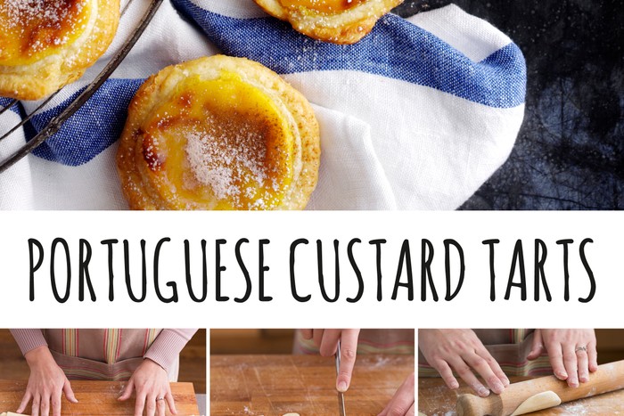 Portuguese Custard Tart Recipe (Pastéis de Nata Recipe) Portuguese Pinterest Pin