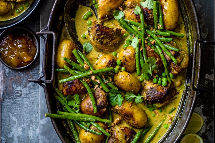 24 Indian Curry Recipes Keralan-style roasted coconut curry in a dish