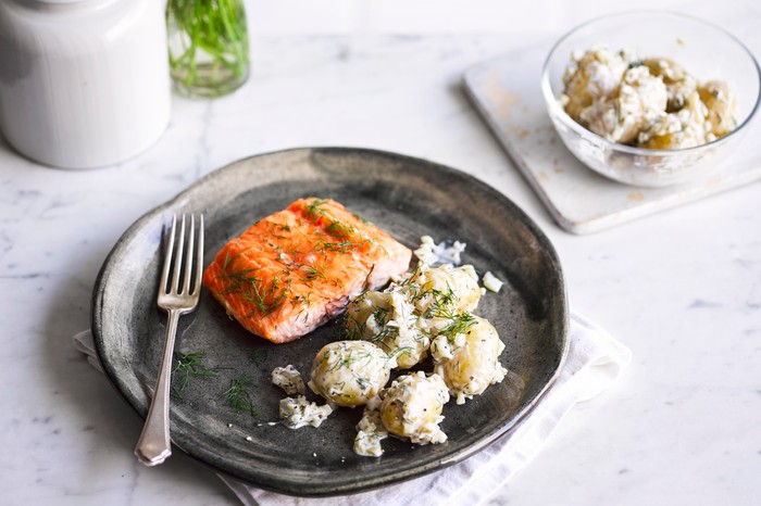 Scandi-Style Salmon Recipe with Potato Salad Scandi-Style Salmon Recipe with Potato Salad