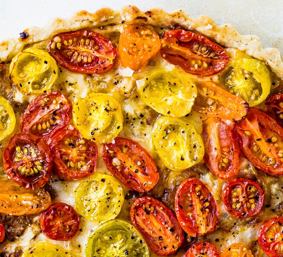 Vegan tart Tomato Tart Recipe with Olive Oil Pastry