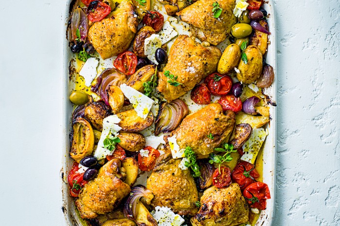 Mediterranean chicken traybake Mediterranean chicken traybake