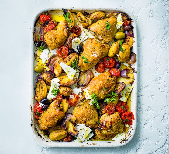 Mediterranean chicken traybake Mediterranean chicken traybake